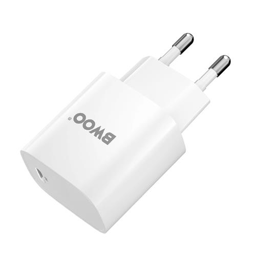 BWOO Cargador Rápido 20W Cable Type-C to Type-C 1 Metro Blanco (BO-CDA159C-C)