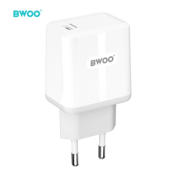 BWOO Cargador de Pared Carga Rápida 20W USB-C Blanco (BO-CDA127)