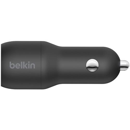 Belkin Cargador de Coche Doble USB-A 24W + Cable 1 Metro USB- Lightning Negro (CCD001BT1MBK)
