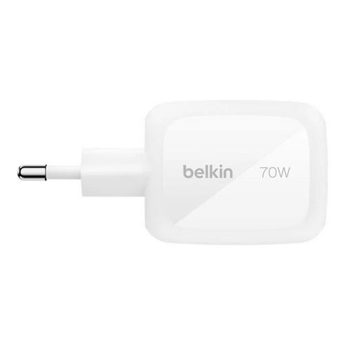 Belkin Cargador USB-C Gan 70W  Blanco (WCH018HQWH)