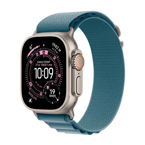 Apple Watch Ultra 3 GPS + Cellular 49mm Natural Titanium Case with Light Blue L (MEWP4QL/A)