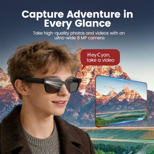 Bomanlon BV01 Gafas De Sol con Cámara HD, Bluetooth, y Traductor por IA