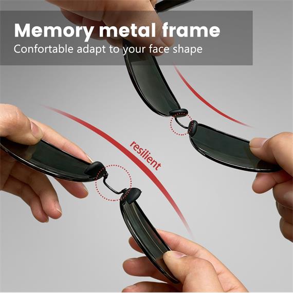 Bomanlon BL-02 Gafas de Sol con Bluetooth para Audio y Llamadas