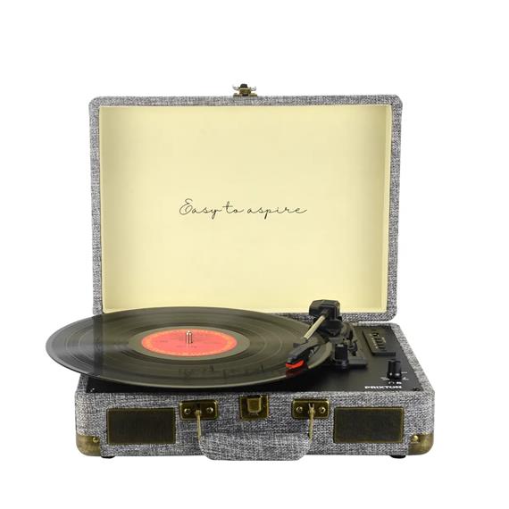 Prixton VC400 Tocadiscos Maletín con Grabación a USB, y Salids Aux y RCA Fabric