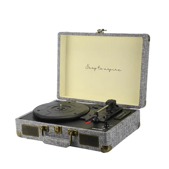 Prixton VC400 Tocadiscos Maletín con Grabación a USB, y Salids Aux y RCA Fabric
