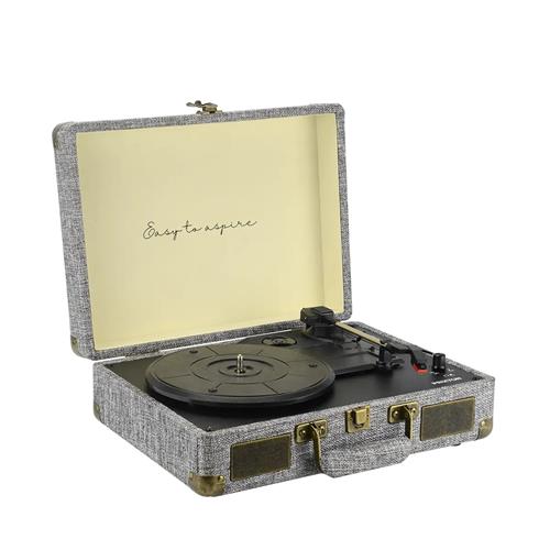 Prixton VC400 Tocadiscos Maletín con Grabación a USB, y Salids Aux y RCA Fabric