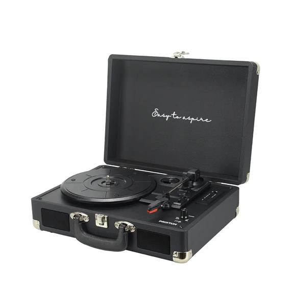 Prixton VC400 Tocadiscos Maletín con Grabación a USB, y Salids Aux y RCA Negro