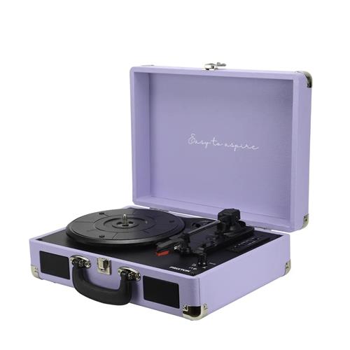 Prixton VC400 Tocadiscos LilacPrixton VC400 Tocadiscos Maletín con Grabación a USB, y Salids Aux y RCA Lilac