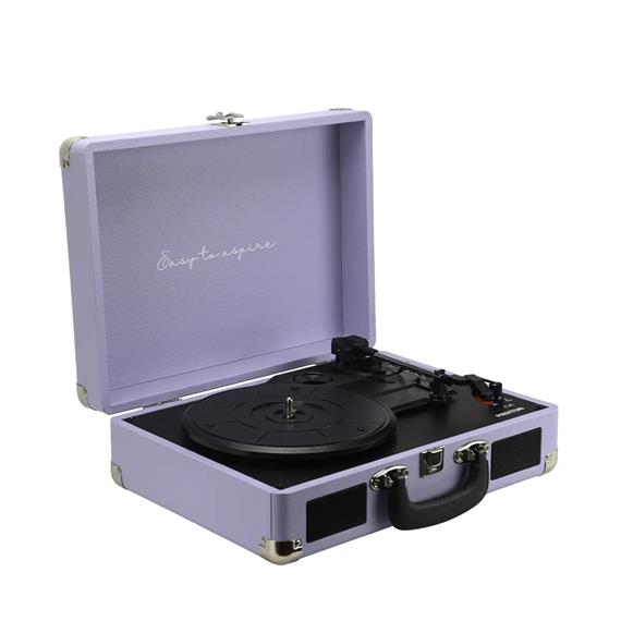 Prixton VC400 Tocadiscos LilacPrixton VC400 Tocadiscos Maletín con Grabación a USB, y Salids Aux y RCA Lilac