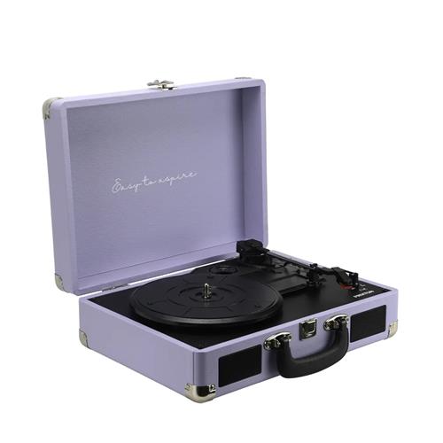 Prixton VC400 Tocadiscos LilacPrixton VC400 Tocadiscos Maletín con Grabación a USB, y Salids Aux y RCA Lilac