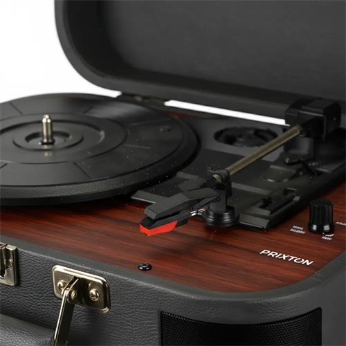 Prixton VC600 Tocadiscos con Grabación a USB, Radio FM y Salidas AUX y RCA Gris