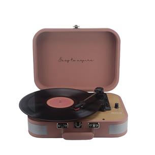 Prixton VC600 Tocadiscos con Grabación a USB, Radio FM y Salidas AUX y RCA Mocha Mousse