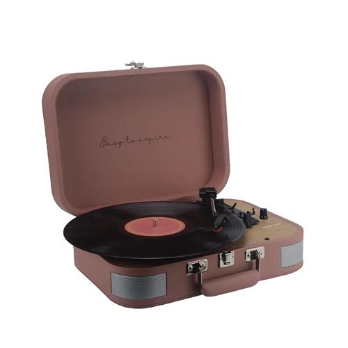 Prixton VC600 Tocadiscos con Grabación a USB, Radio FM y Salidas AUX y RCA Mocha Mousse