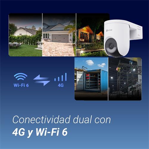Ezviz HB8 Lite Cámara de Vigilancia 4G y Wifi con Panel Solar