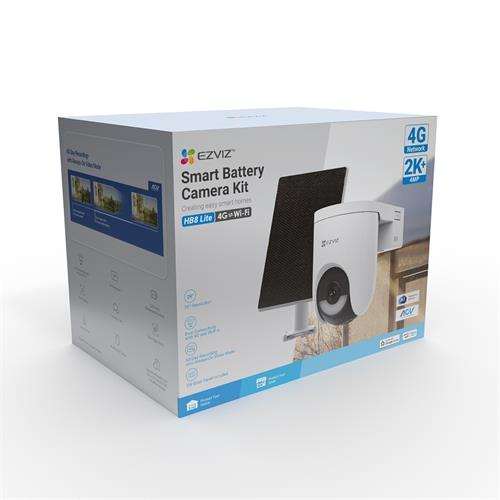 Ezviz HB8 Lite Cámara de Vigilancia 4G y Wifi con Panel Solar