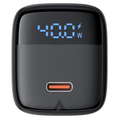 Cargador USB-C Acefast A135 PD40W GaN con Display Digital Negro