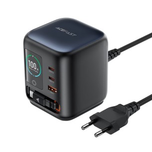 Cargador Sobremesa Acefast Z10 100W GaN con 3x USB-C y 1x USB-A con Pantalla