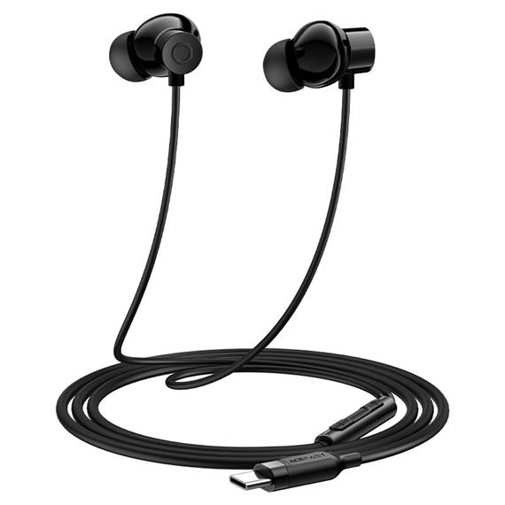 Acefast L10 Auriculares de Silicona con Cable USB-C Negro