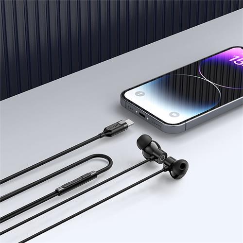 Acefast L10 Auriculares de Silicona con Cable USB-C Negro
