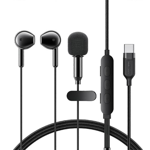 Acefast L12 Auriculares con Microfono Lavalier y conexión USB-C