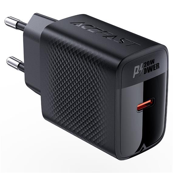 Cargador USB-C Acefast A82 PD20W GaN Negro