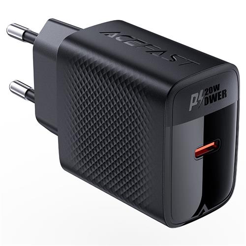 Cargador USB-C Acefast A82 PD20W GaN Negro