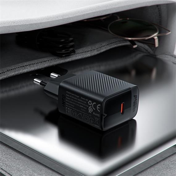 Cargador USB-C Acefast A82 PD20W GaN Negro