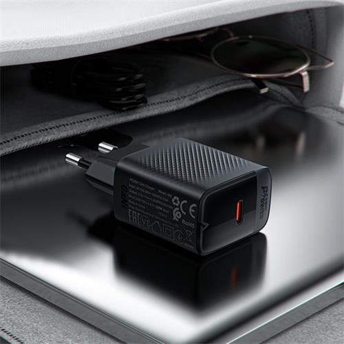 Cargador USB-C Acefast A82 PD20W GaN Negro
