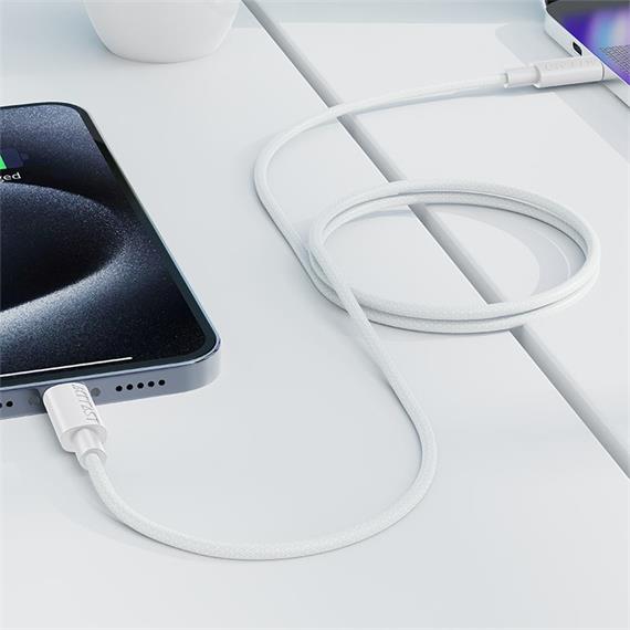 Cable USB-C a USB-C Acefast C18-03 1.2 Metros Reforzado Blanco