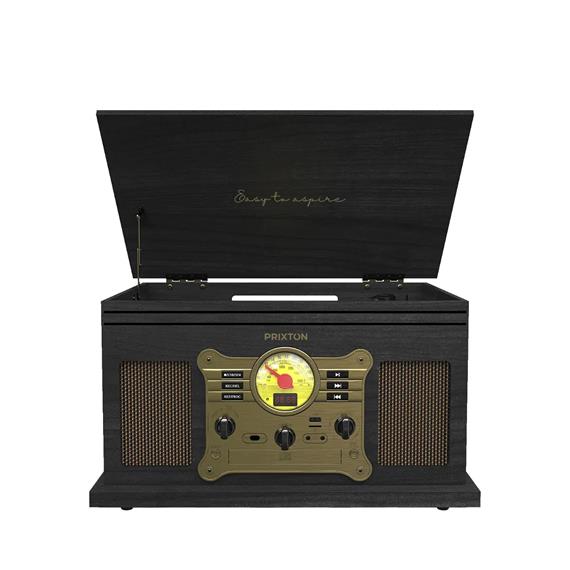 Prixton Tocadiscos Century con CD, USB, Radio Y Casete.