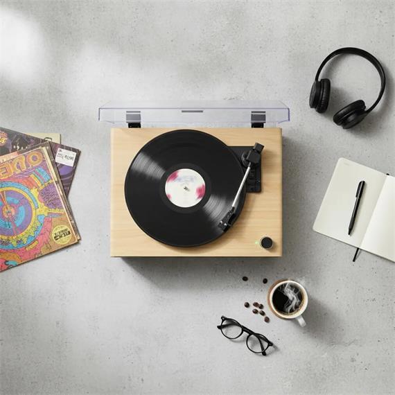 Prixton Tocadiscos Symphony con Sonido Estereo y Cámara Acústica