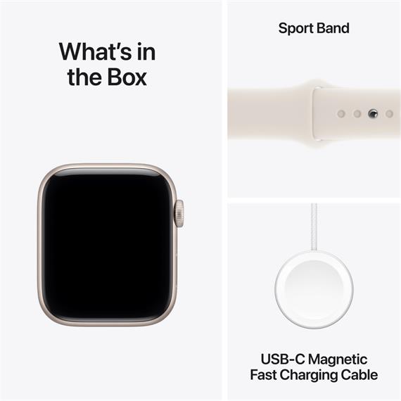 Apple Watch SE (3ª Gen) 44mm Starlight Aluminium M/L (MEHJ4QL/A)