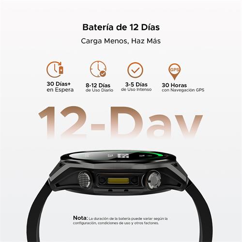 Doogee Anywise W1 Negro 1,43" AMOLED GPS Dual Llamadas Bluetooth +178 deportes