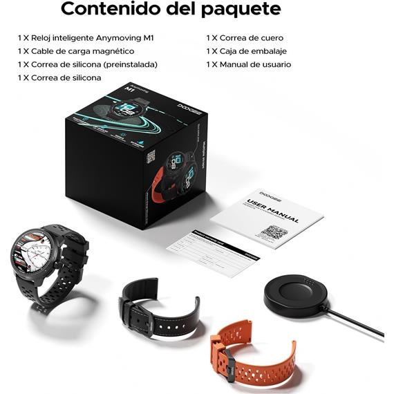 Doogee Anymoving M1 Negro 1,5" AMOLED GPS Dual Bluetooth +170 deportes