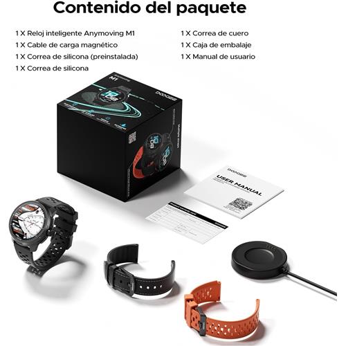 Doogee Anymoving M1 Negro 1,5" AMOLED GPS Dual Bluetooth +170 deportes