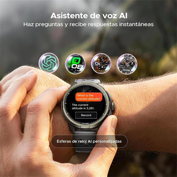 Doogee Anymoving M1 Gris 1,5" AMOLED GPS Dual Bluetooth +170 deportes