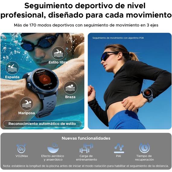 Doogee Anymoving M1 Pro Azul 1,5" AMOLED GPS Dual Bluetooth +170 deportes