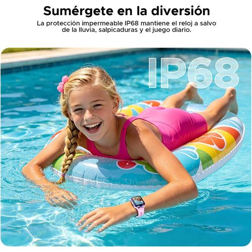 Doogee Anyscene S3 KIDS 4G Rosa 1,72" GPS Llamadas IP68 para niños