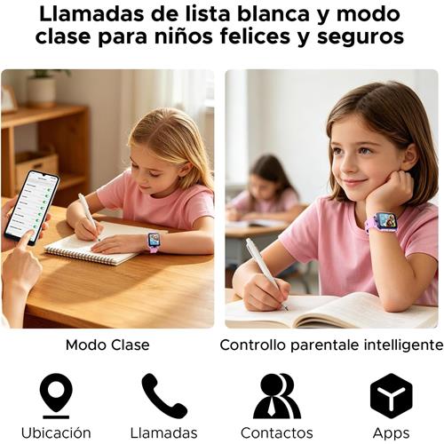 Doogee Anyscene S3 KIDS 4G Negro 1,72" GPS Llamadas IP68 para niños