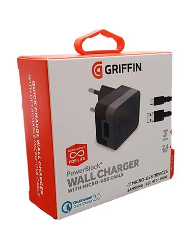 GRIFFIN GE43017 CARGADOR FAST CHARGE + CABLE MICRO USB