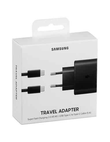 SAMSUNG CARGADOR EP-TA845 45W + USB-C NEGRO