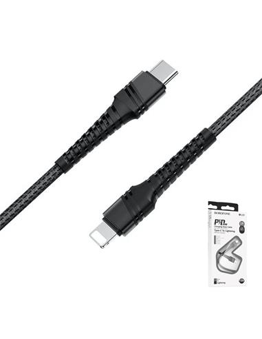BOROFONE BU21 CABLE DRAGON PD BLACK (USB-C - LIGHTNING)