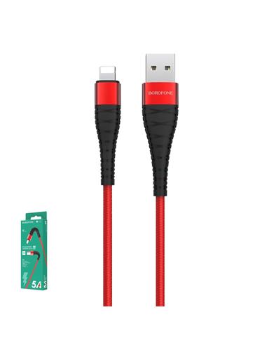 BOROFONE BX32 CABLE MUNIFICENT RED (LIGHTNING)