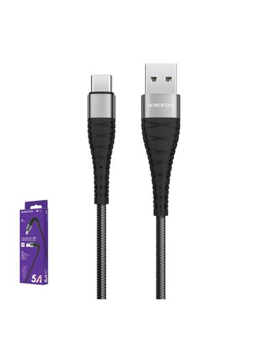 Cable USB a USB-C-1 m BOROFONE BX32 Negro