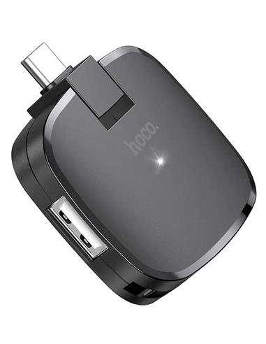 Hoco HB11 Hub Type-C con 3 puertos USB Negro