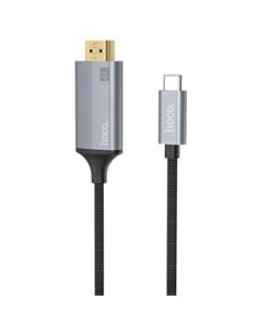Cable Adaptador USB-C a HDMI 1.8 m Hoco UA13 Gris