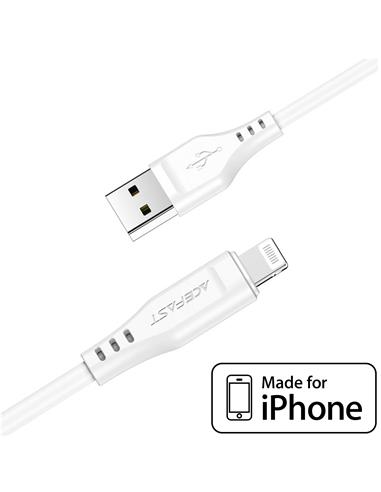 Acefast C3-02 Cable USB-A - Lightning Certificado 1.2m Blanco