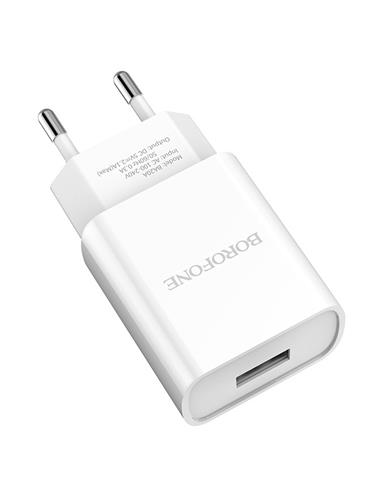 Borofone BA20A Cargador USB 2.0 Amp EU Blanco