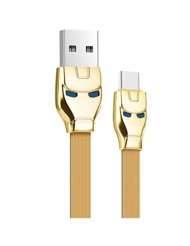 Cable USB a USB-C 1.2 m Hoco U14 Steel Man Oro