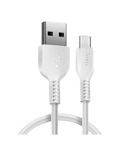 Cable USB a USB-C 2 m Hoco X20 Flash Blanco